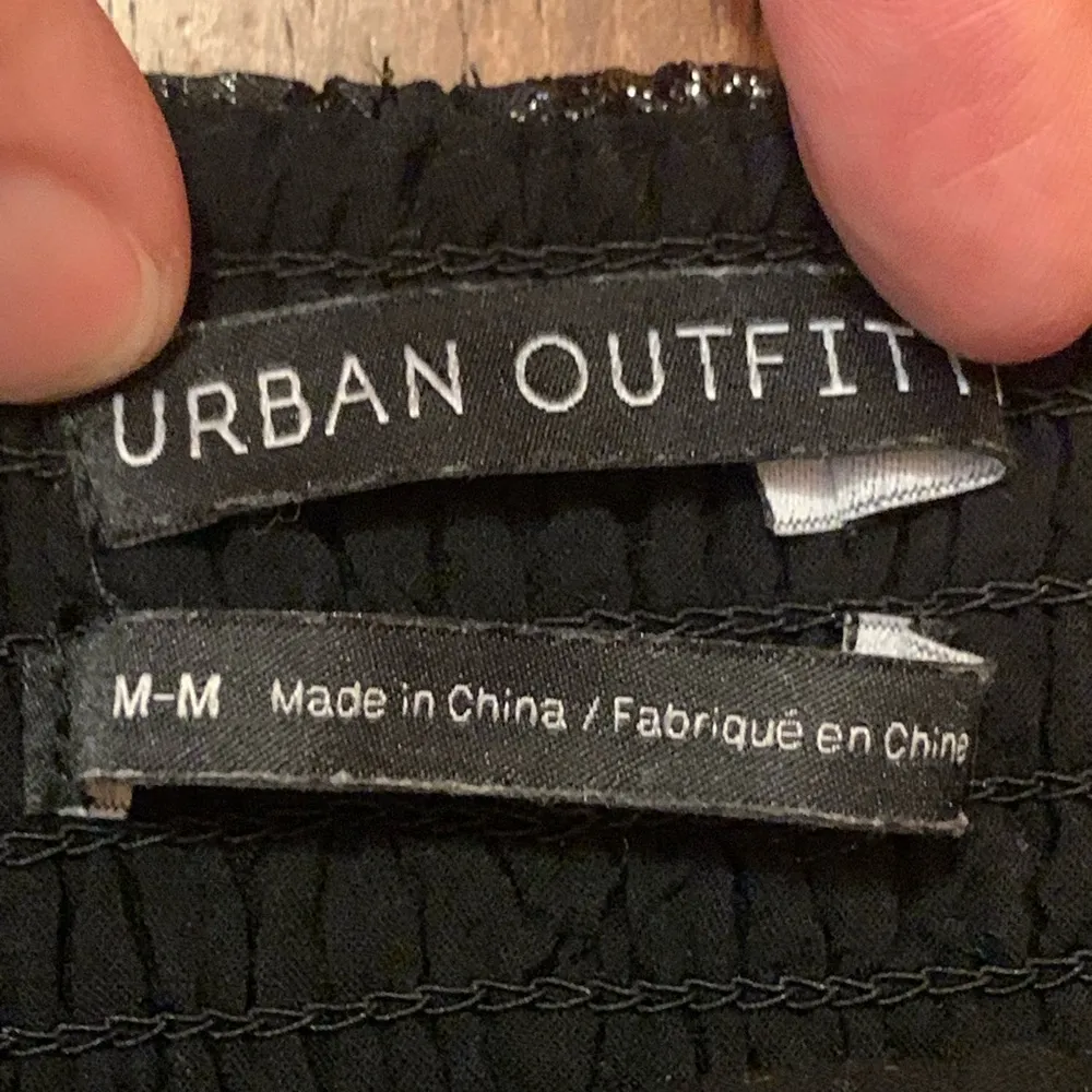 Urban Outfitters medium black with sparkles bandue/bandage bra top Smock… - Image 2