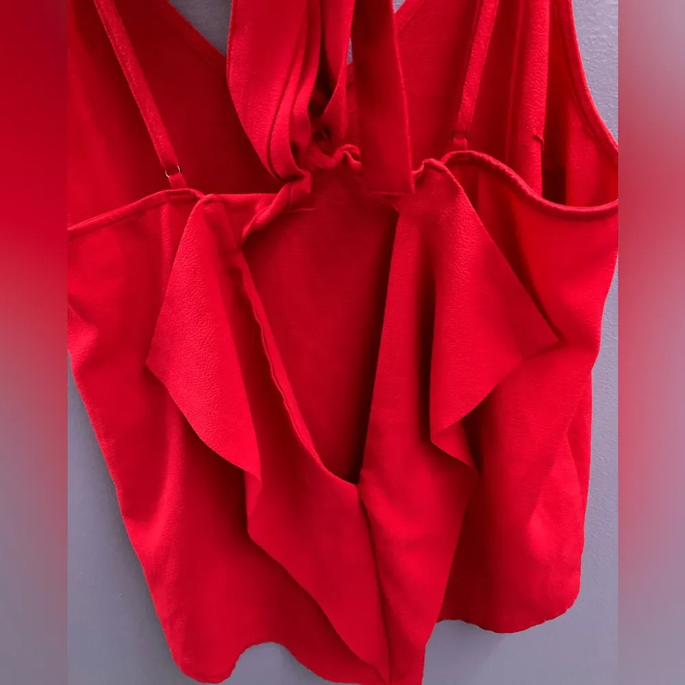 Dressy Red Tank with Back Bow - Image 3