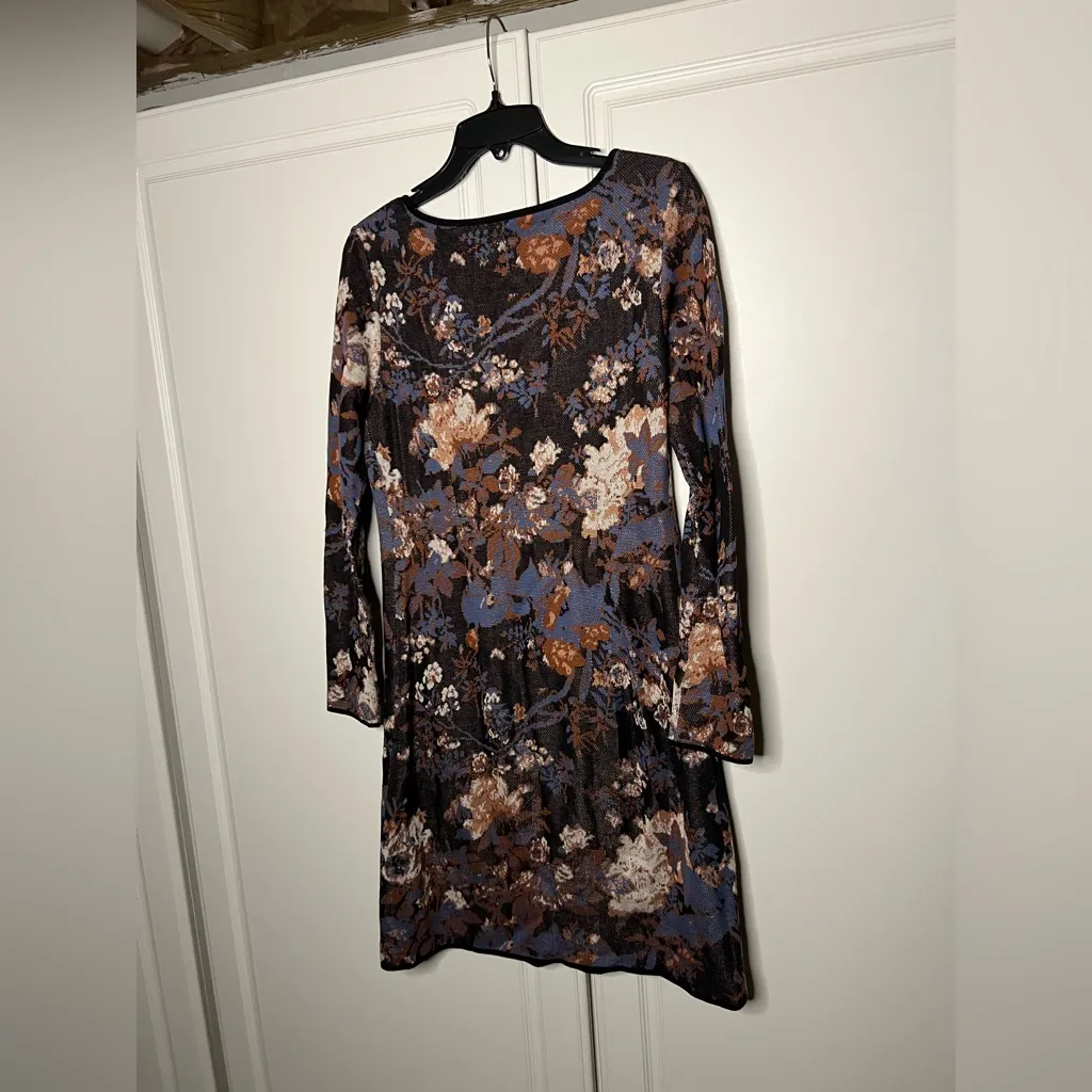Peruvian Connection Cadiz Floral 100% Pima Cotton Sweater Dress XS - Image 14