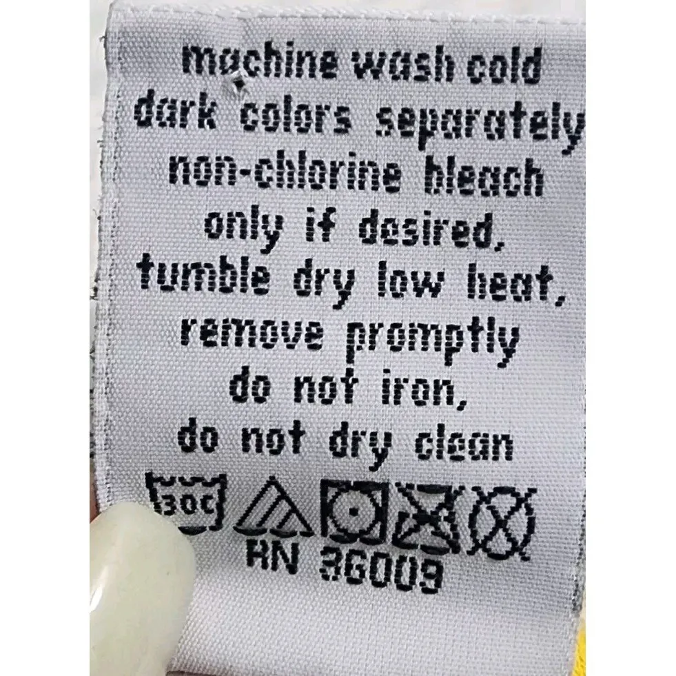 Vintage Calvin Klein Jeans‎ Womens Size M V-Neck Tee Shirt Yellow - Image 4