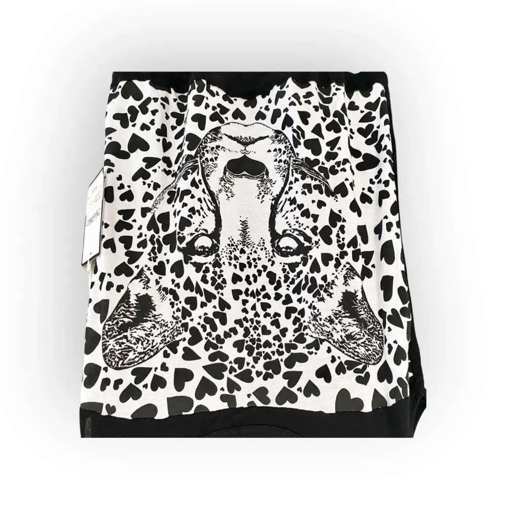 new Lauren Moshi ❤︎ Wendy Heart Face Leopard Hi Lo Tank Top ❤︎ Black ❤︎ Small - Image 5