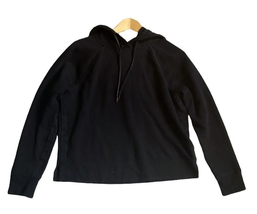 Calvin Klein Performance Black Crop Hoodie Sweatshirt Size Large - Image 3