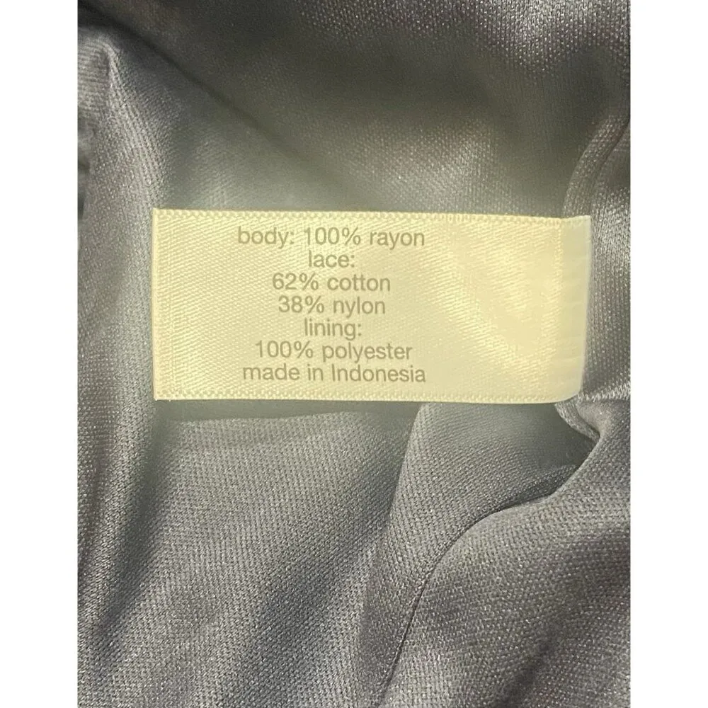 Lane Bryant Jumpsuit NWT 12 Navy One Piece Tie Waist Cottage Boho Lace‎ Sleeve - Image 8