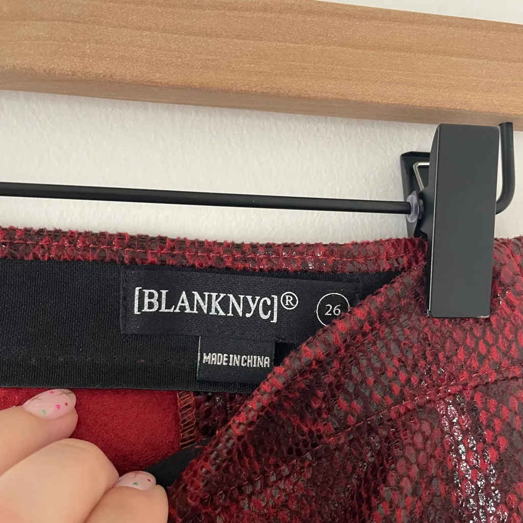 NWT Free People’s Blank NYC Red Snake Print Leggings - Image 4