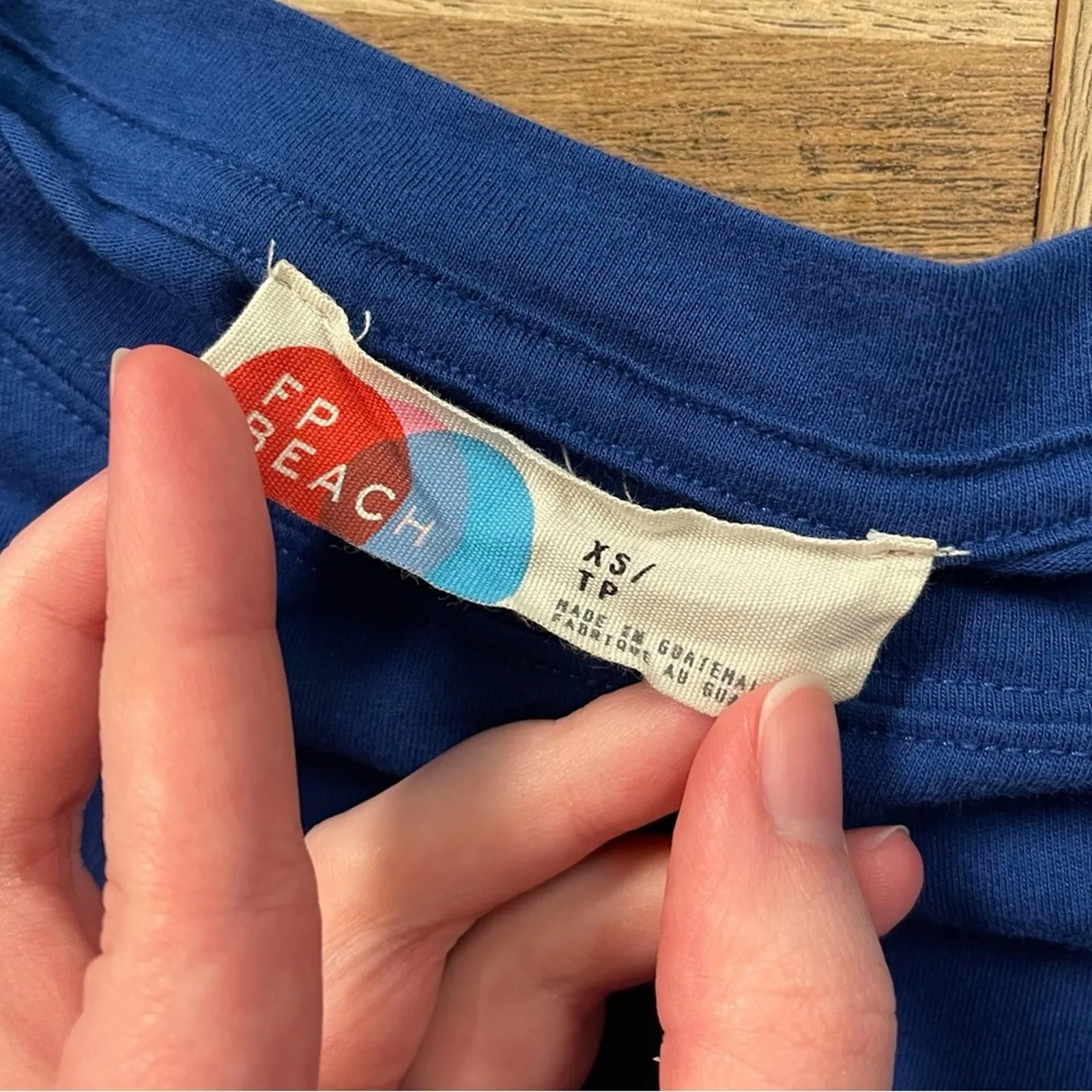 Free People Beach Jordan Tunic in Rinsed Cobalt Blue Women’s Sz XS Oversized Top - Image 8