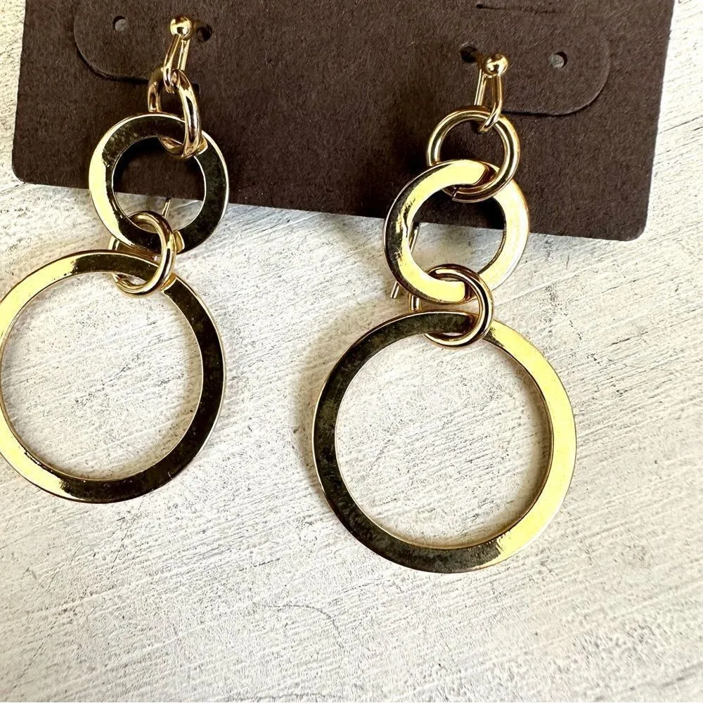 Chico's Chico’s Rudy gold tone circle drop earrings - Image 2