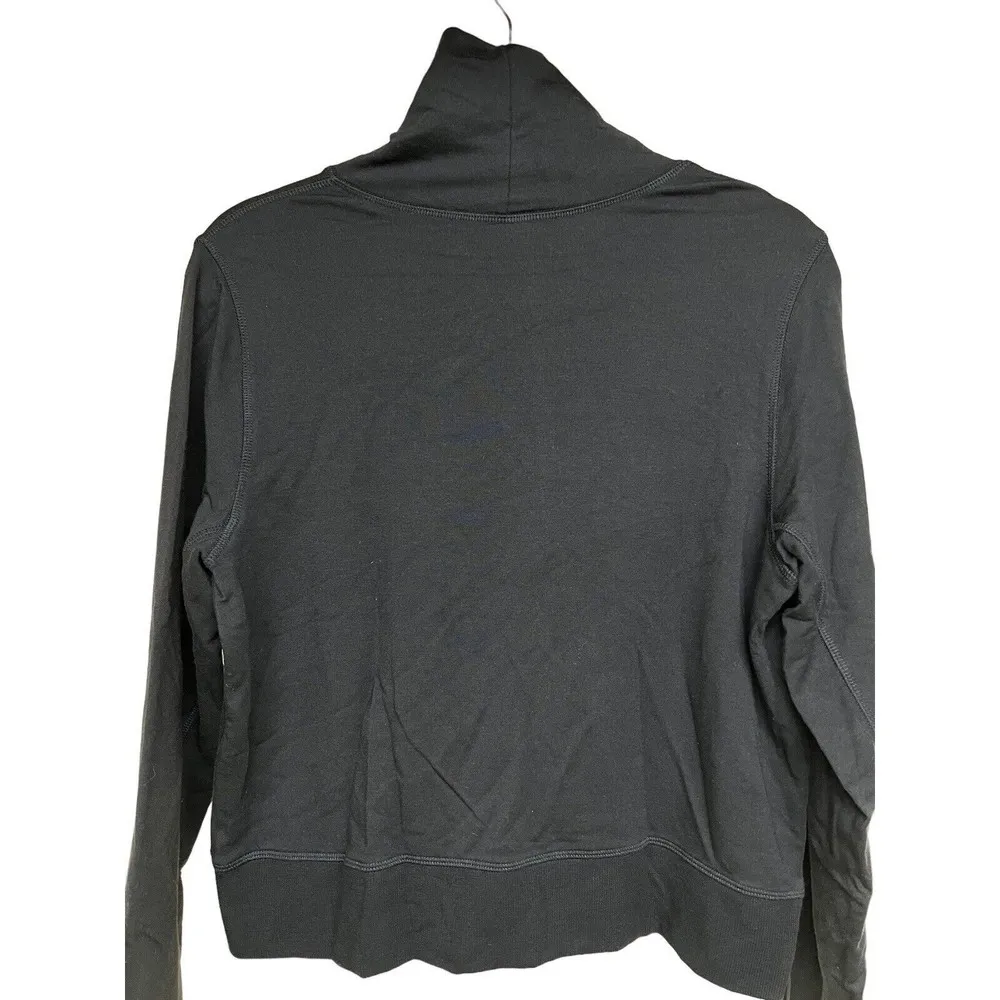Athleta Nirvana Cropped Funnel Neck Sweatshirt Black Women’s Size Medium - Image 4