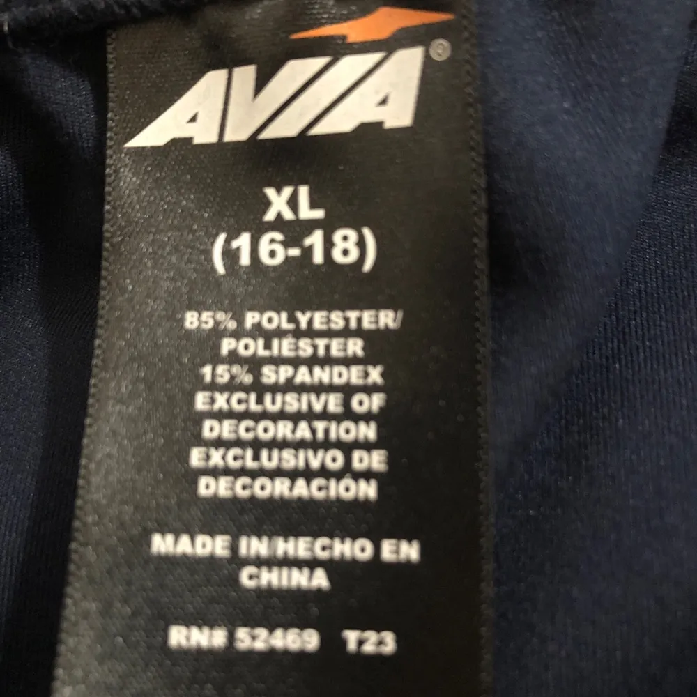 AVIA Womens Track Pants Size XL 16-18 Stretch Navy With White Trim Pull On New - Image 8