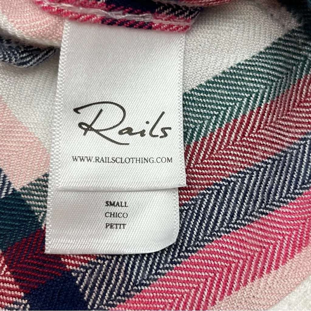 Rails Hunter Orchid Lake White Plaid Long Sleeve Shirt Button Front Size Small - Image 5