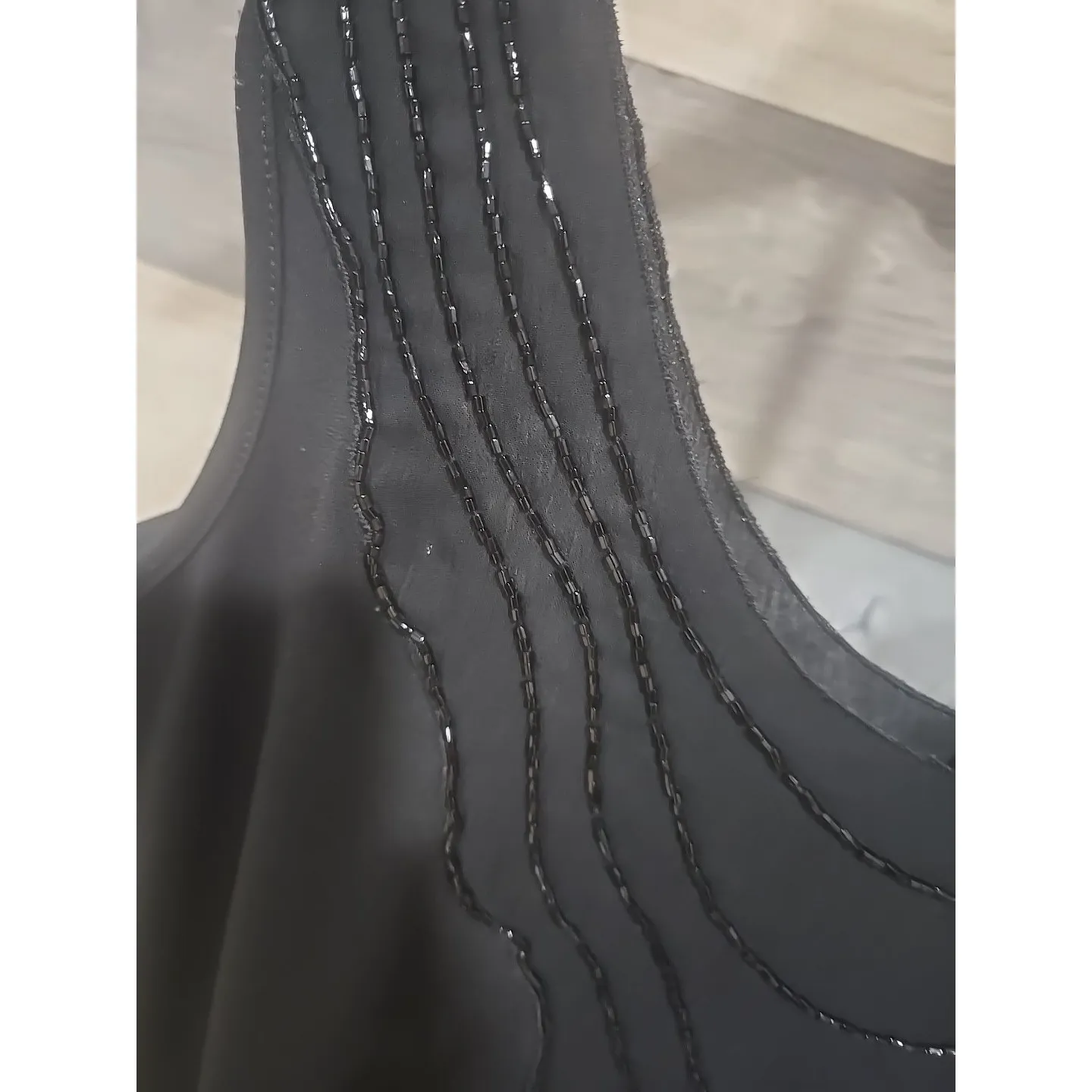 White House Black Market Black Sequence Dressy Sleeveless Tank Top Size Small... - Image 3