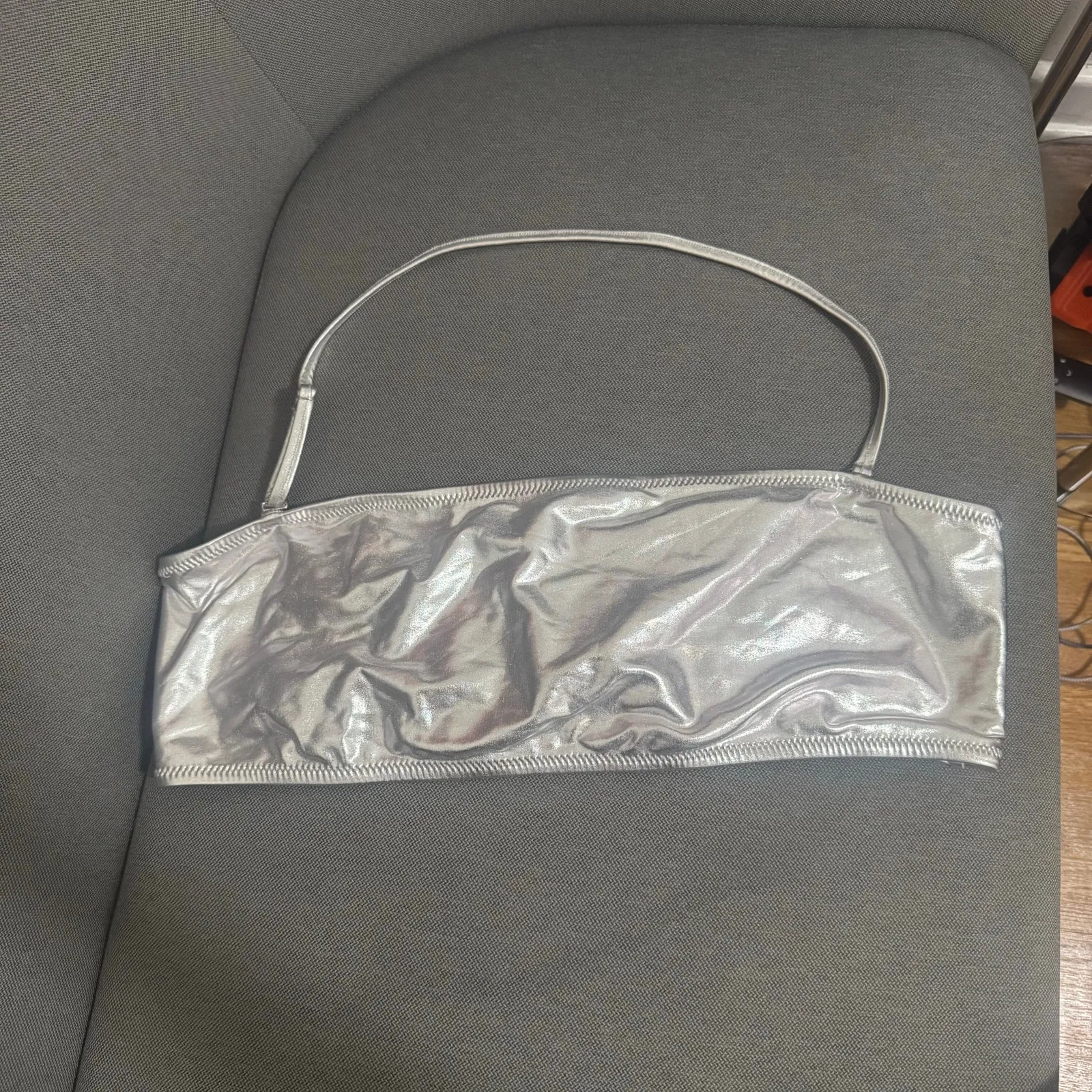 SKIMS Size 2X Nickel Silver Swim Bandeau Bikini Top Women’s SSW-BND-0025 NWT - Image 3