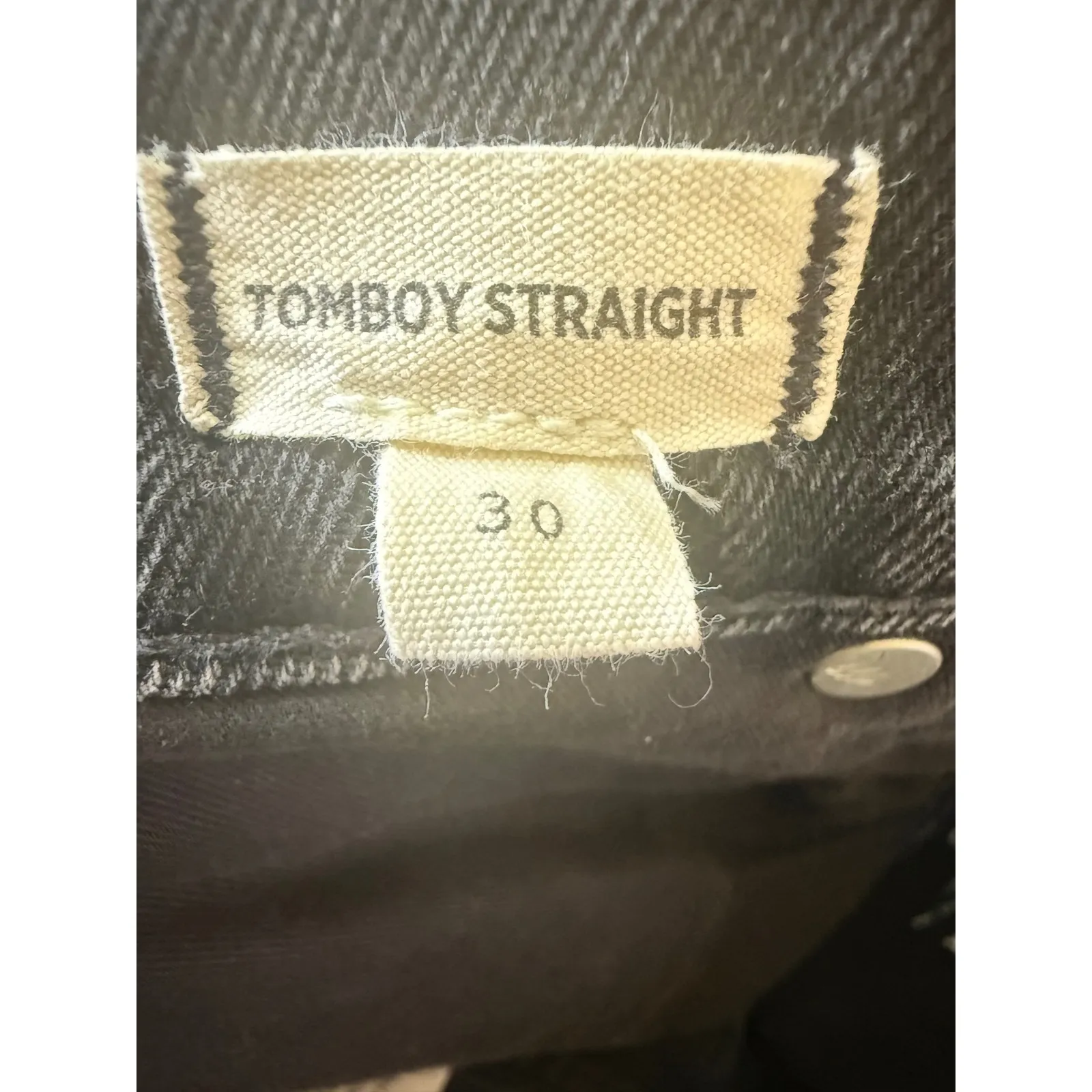 Madewell Womens Tomboy Straight Jeans Black Wash Denim Size 30‎ - Image 8