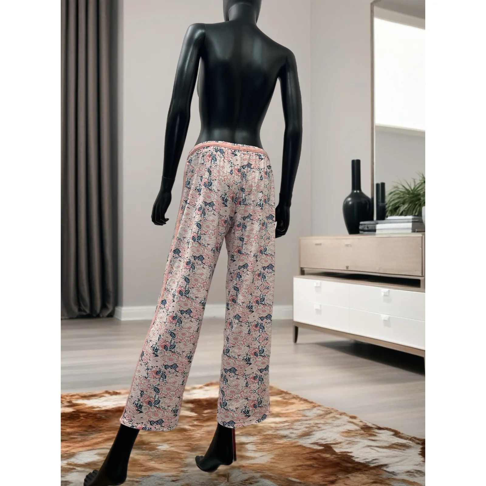 Lucky Brand Lounge Pants 96% Poly 4%‎ Spandex L Floral L/XL Soft Stretch - Image 3