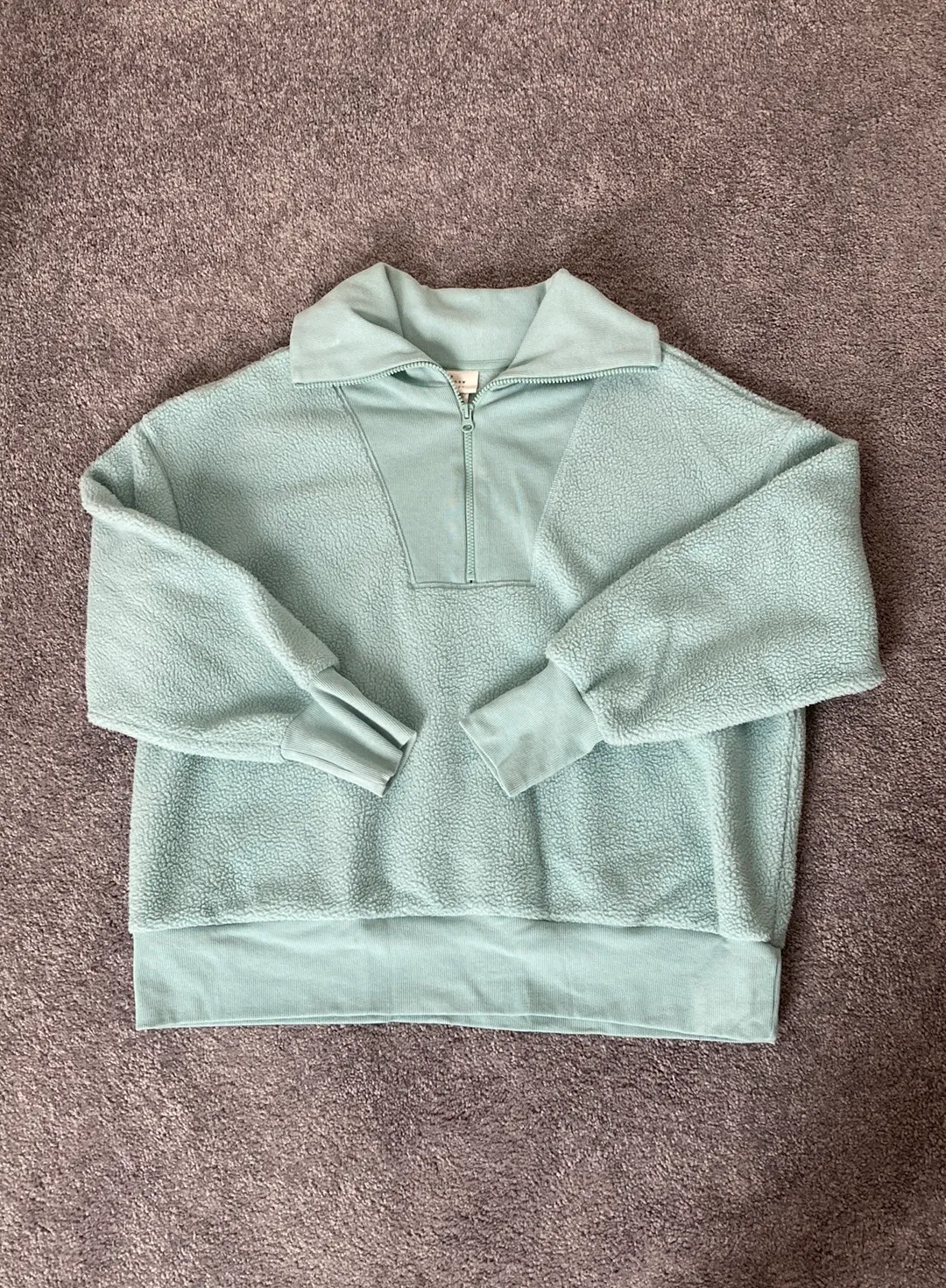 Faux Sherpa Quarter Zip Sweatshirt - Image 2