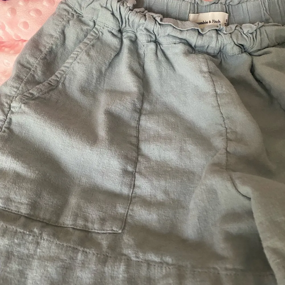 Abercrombie & Fitch Light Blue Cotton Shorts S Small waist 26” 28” - Image 3