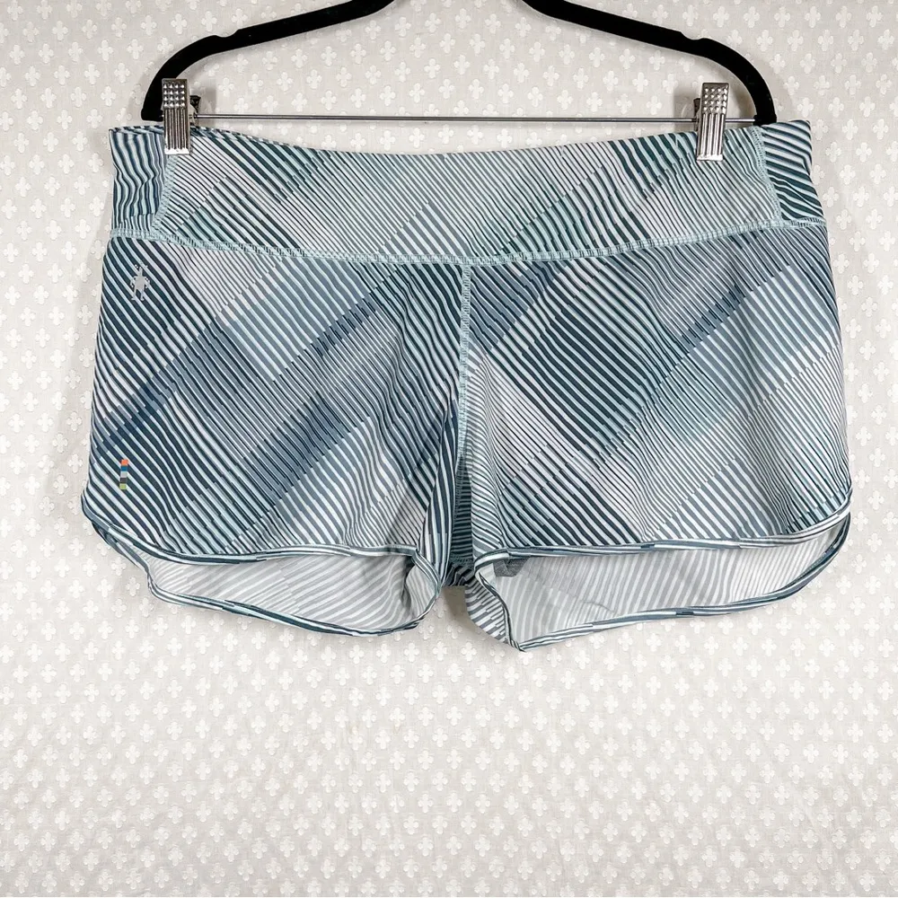 Smartwool Blue Striped Merino‎ Sport Lined Shorts - Image 2