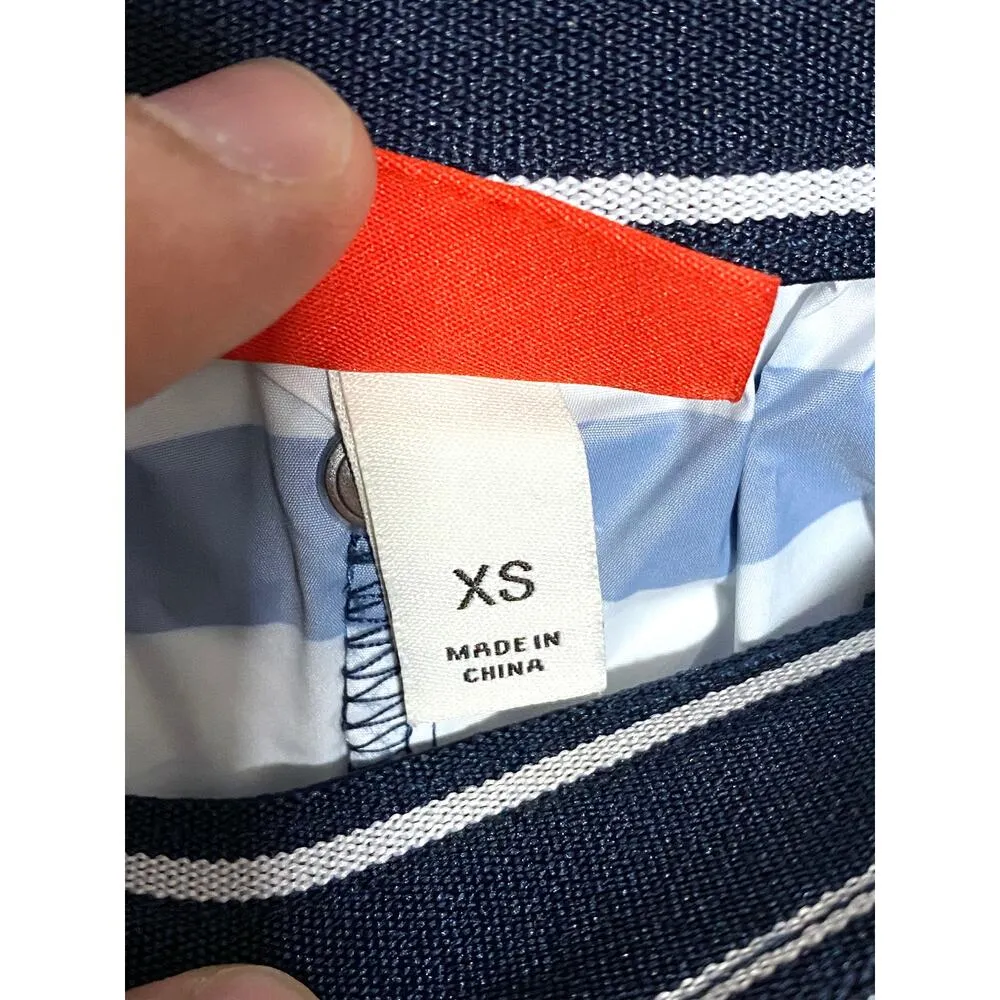 Hunter Target Striped Blue White Shorts Pockets Windbreaker Womens XS Polyester - Image 5