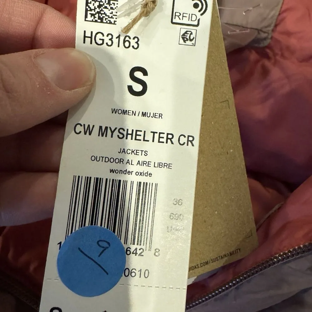 Adidas Women's Terrex MyShelter Cold.Rdy Jacket, HG3163, Purple, Size S 600 Fill - Image 10