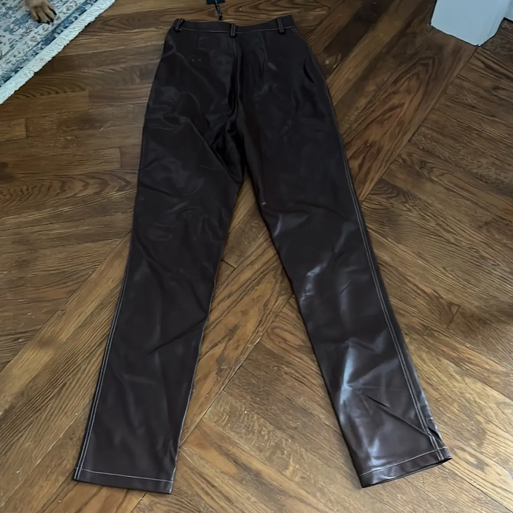 NWT White Fox Boutique Brown Leather Pants *highrise - Image 5