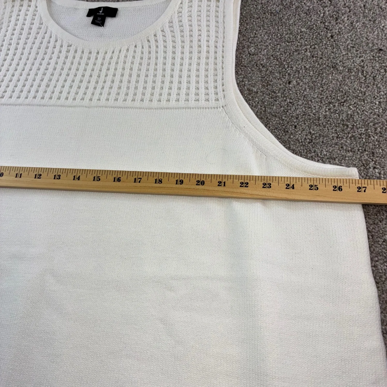 J Jason Wu Womens 3X Cream Crochet Fringe Tank Top Career ‎ Contemporary Boho White Size undefined - Image 4