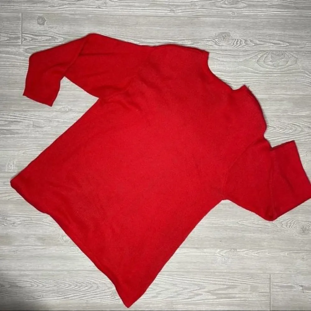 Vintage OHI women’s beaded Christmas sweater christmas morning tree teddy bear Red Size XL - Image 5