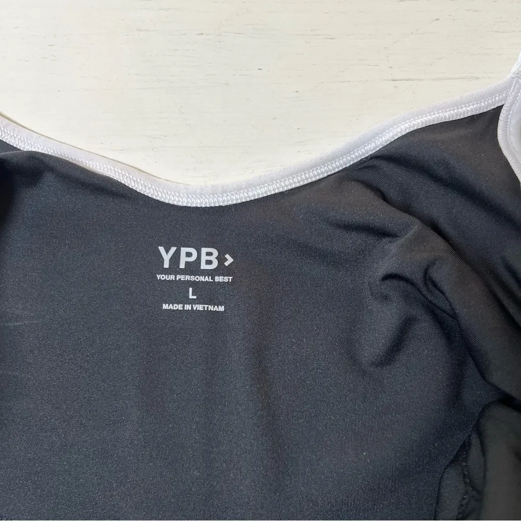 YPB everydaySOFT Wrap Flare Jumpsuit Dark Gray‎ Woman’s Large Active Workout - Image 4