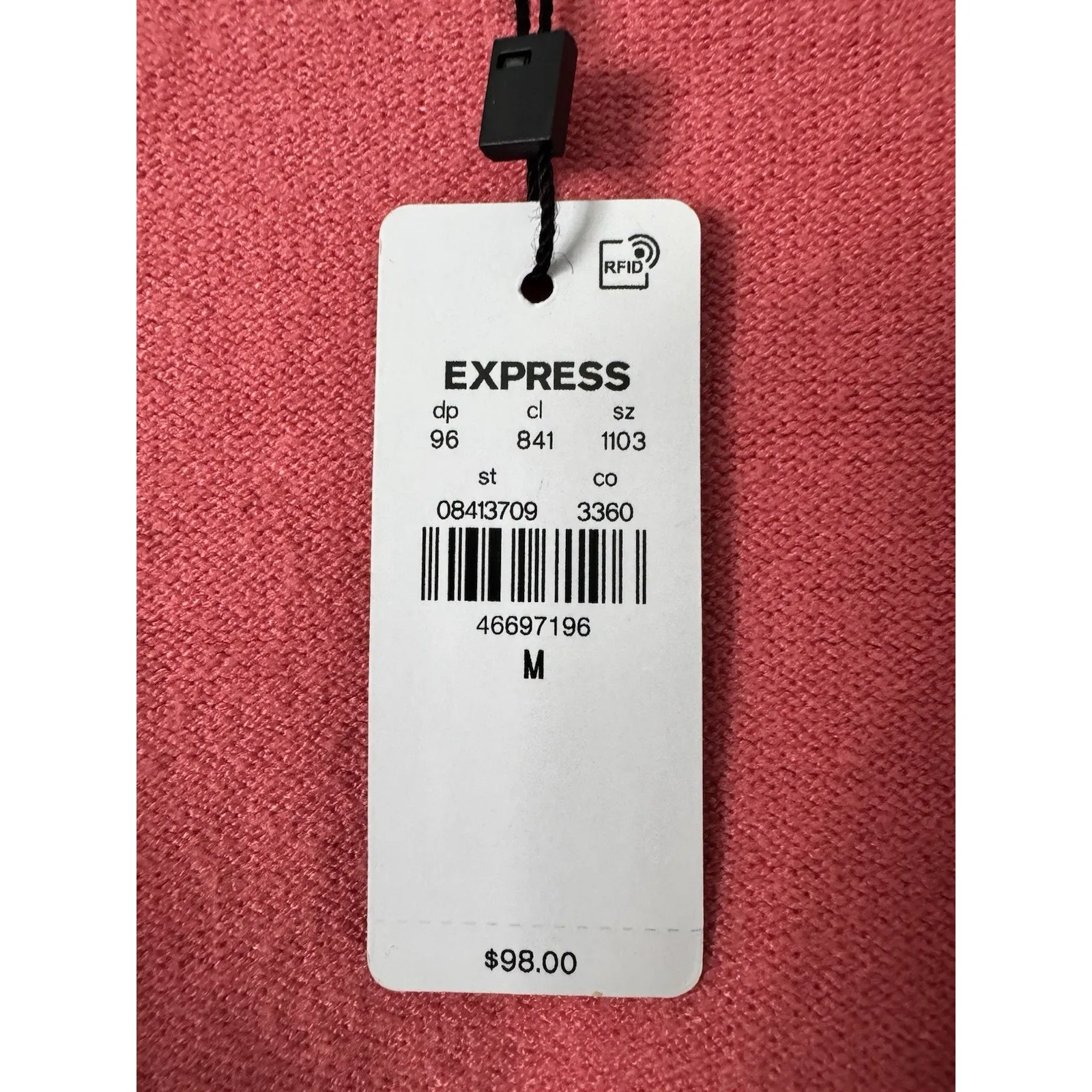 NWT Express Coral Pink Oversized Button Front Long Cardigan Sweater Size Medium - Image 6