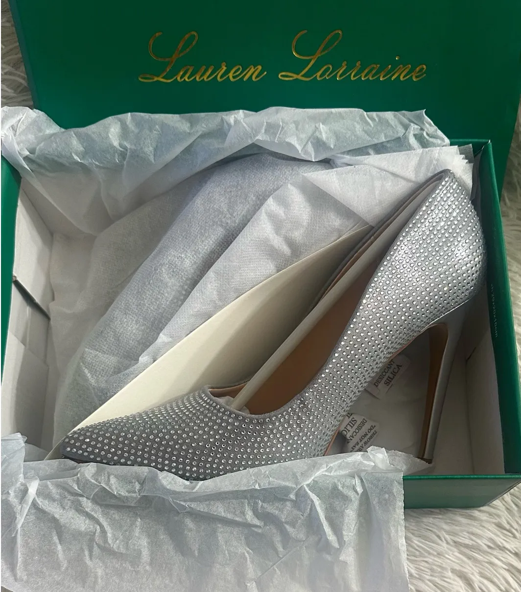 Lauren Lorraine ‘Dori’ Rhinestone Pointed Toe High Heel Stiletto Pumps Size 8.5 - Image 10