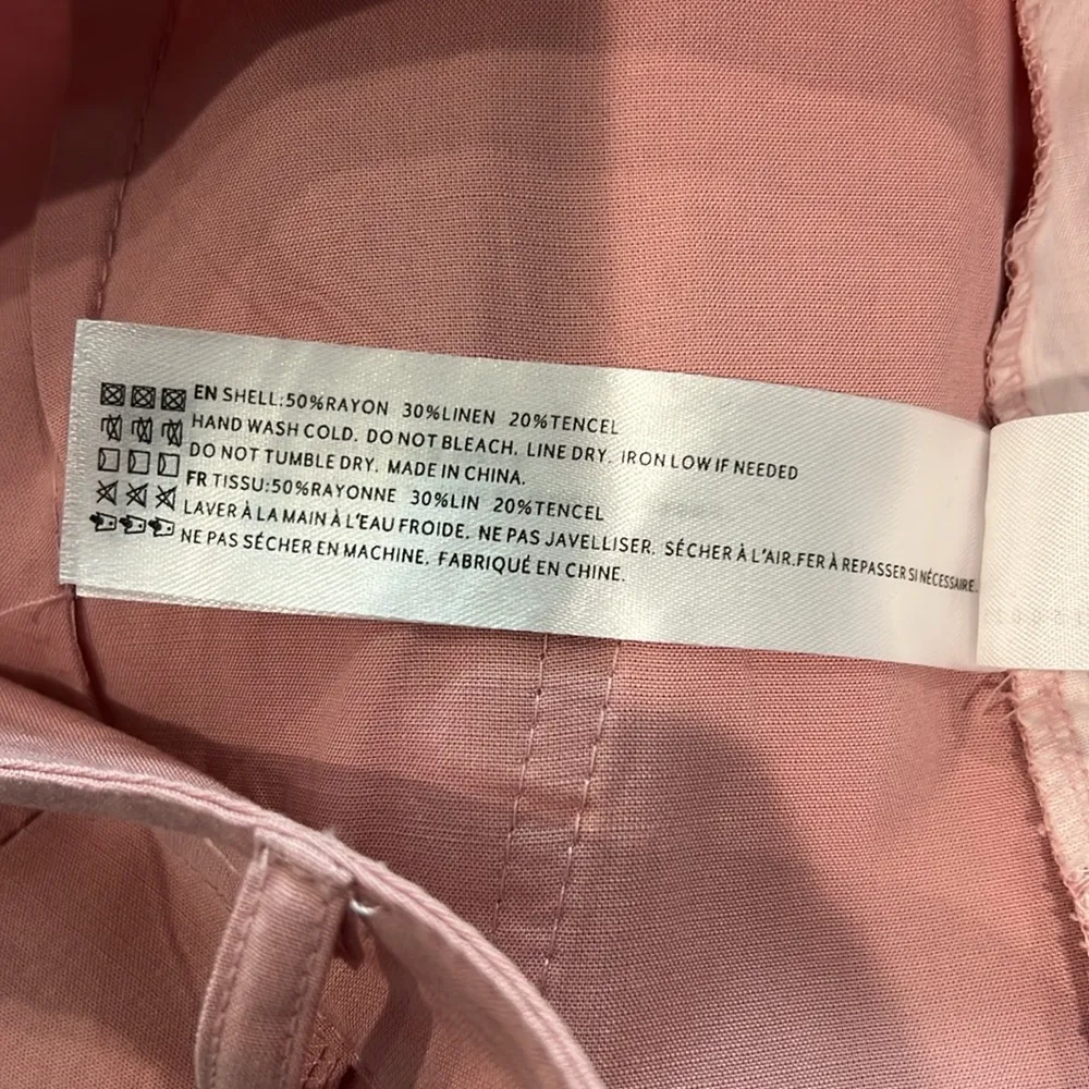 En Saison Valeria Trousers Pants Wide Leg Flowy Pastel Pink Small Anthropologie - Image 9