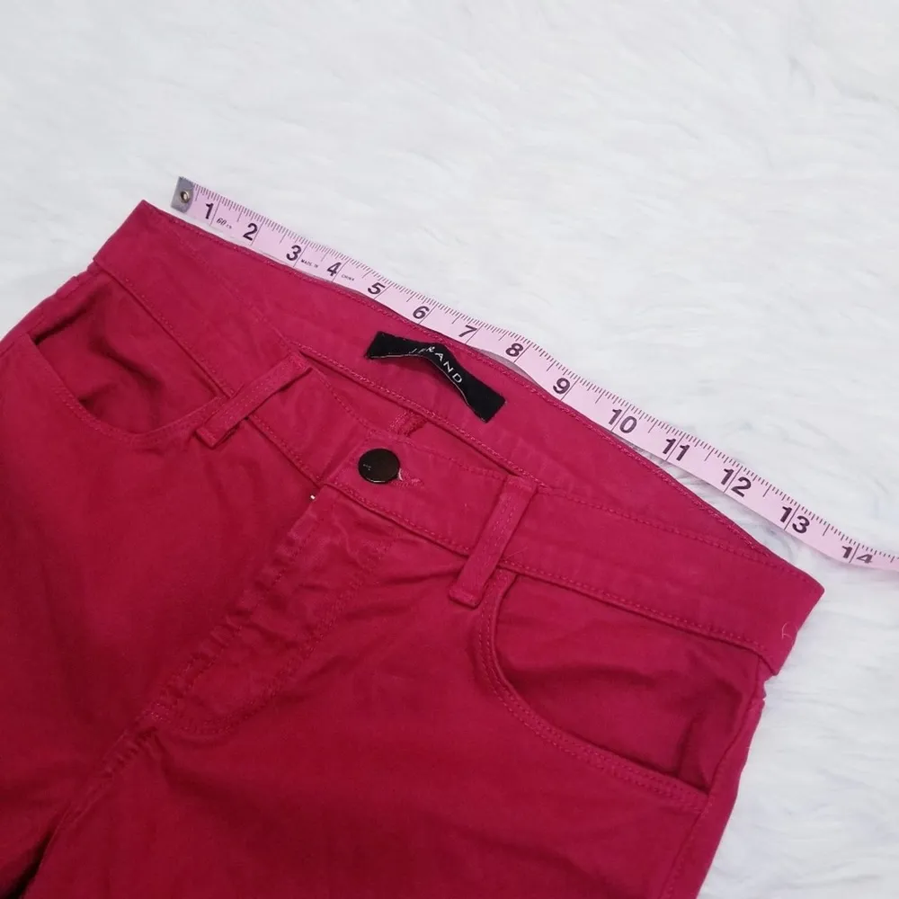 J Brand Red Burn Ankle Crop zippers Slim Skinny - Image 4