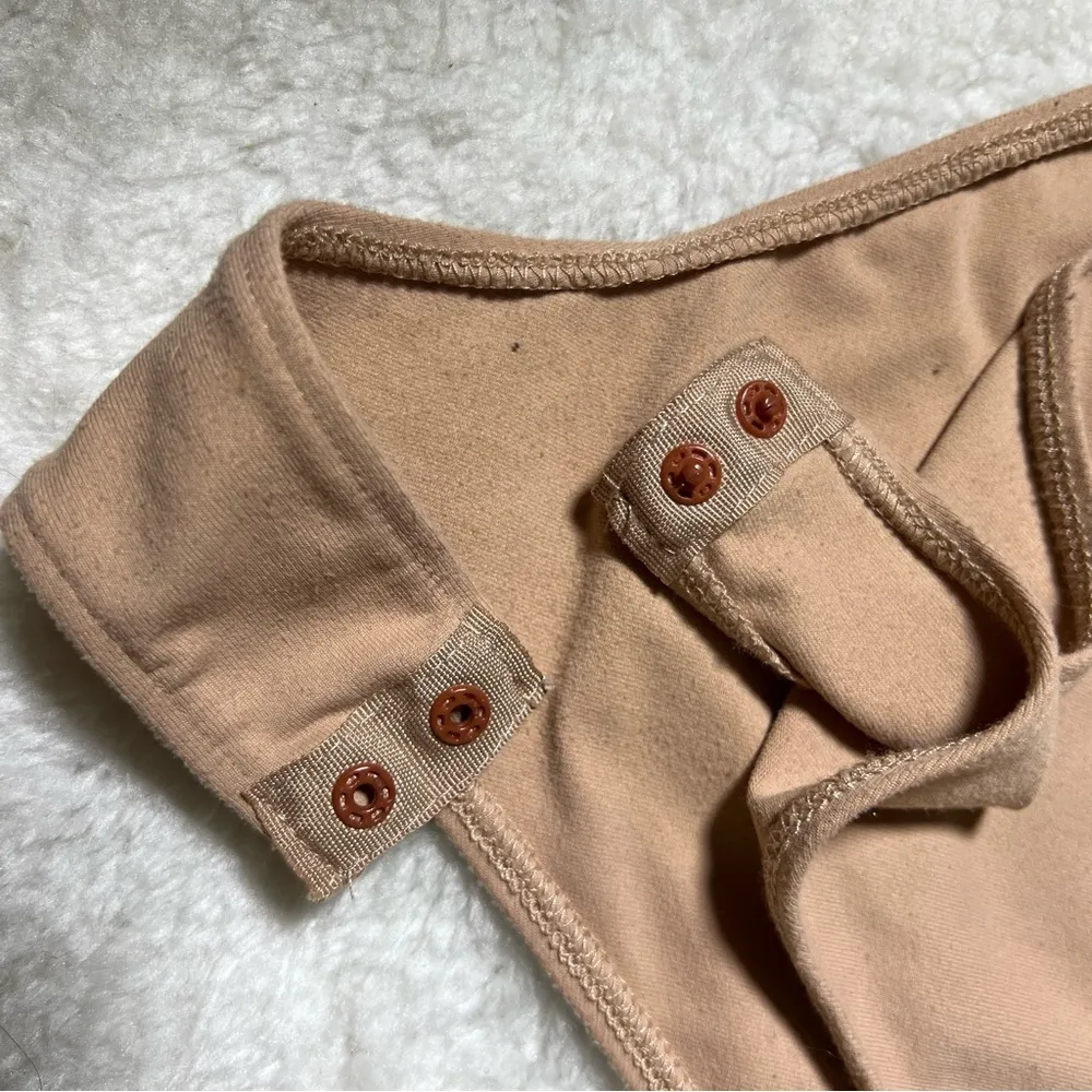 Zara Beige Racerback Sleeveless Bodysuit - Image 4