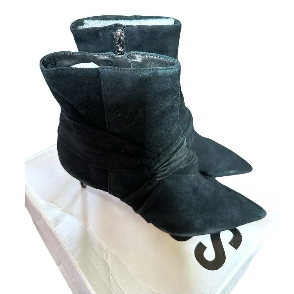 Size 8B Schutz Adryen Suede Ankle Boots in Black - Image 4