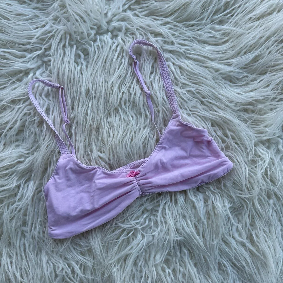 Skims Fits Everybody Picot Skimpy Scoop Bralette Cherry Blossom Size Small - Image 3