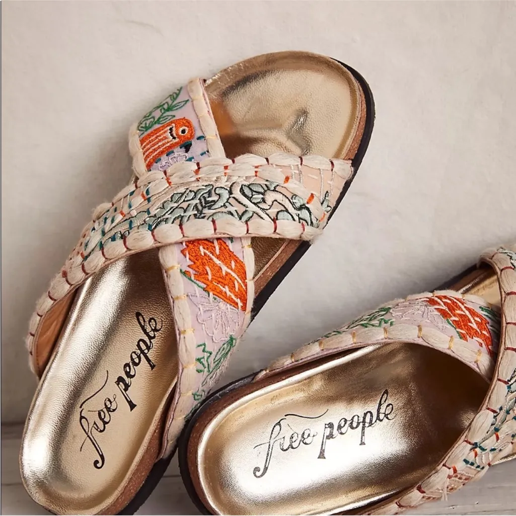 Free People Wildflower Crossband Sandals Sz 39.5 (8.5) - Image 2