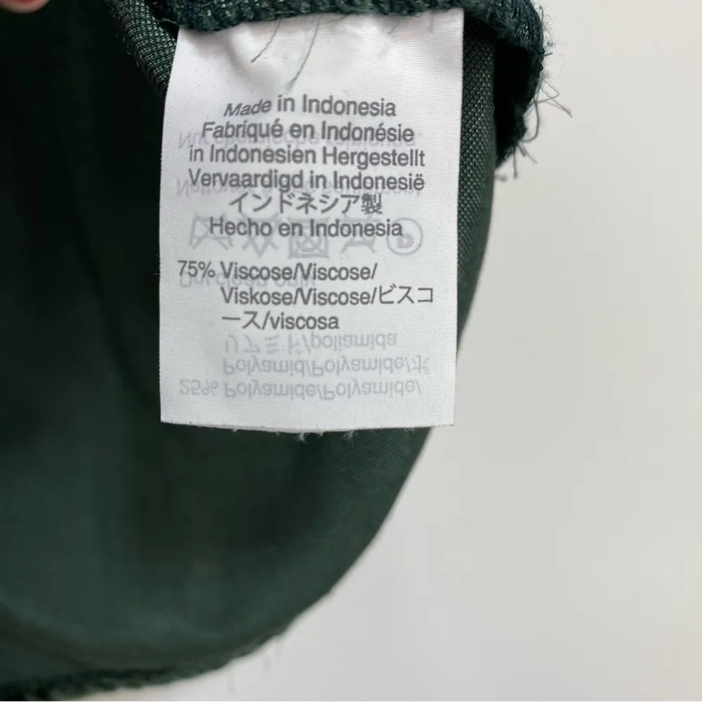 Madewell Velvet Rhyme Short Sleeve Pine Green V Neck Top S - Image 7