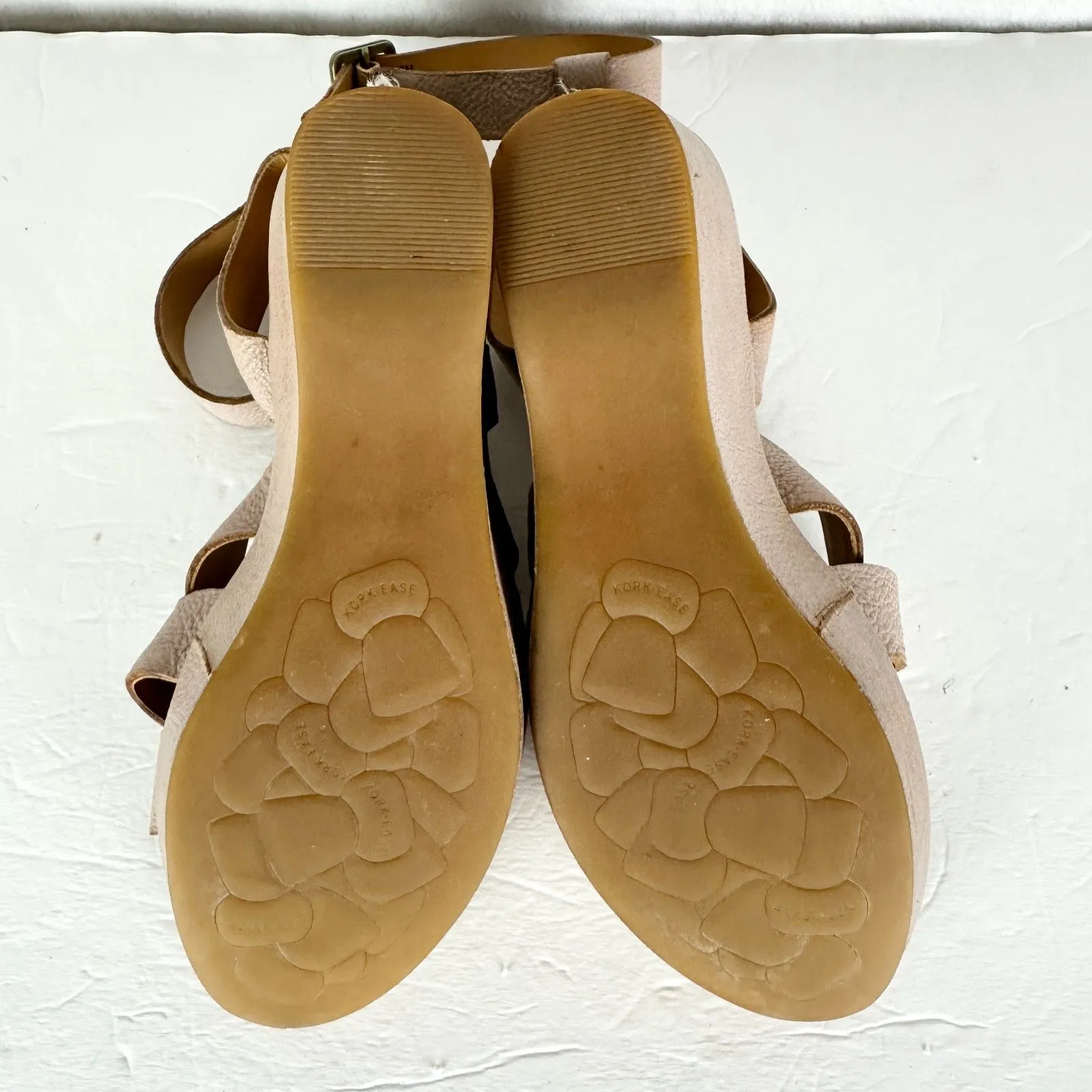 Kork-Ease Amber Wedge Sandal Size 7 Natural Taupe Comfort Leather Ankle Strap - Image 12