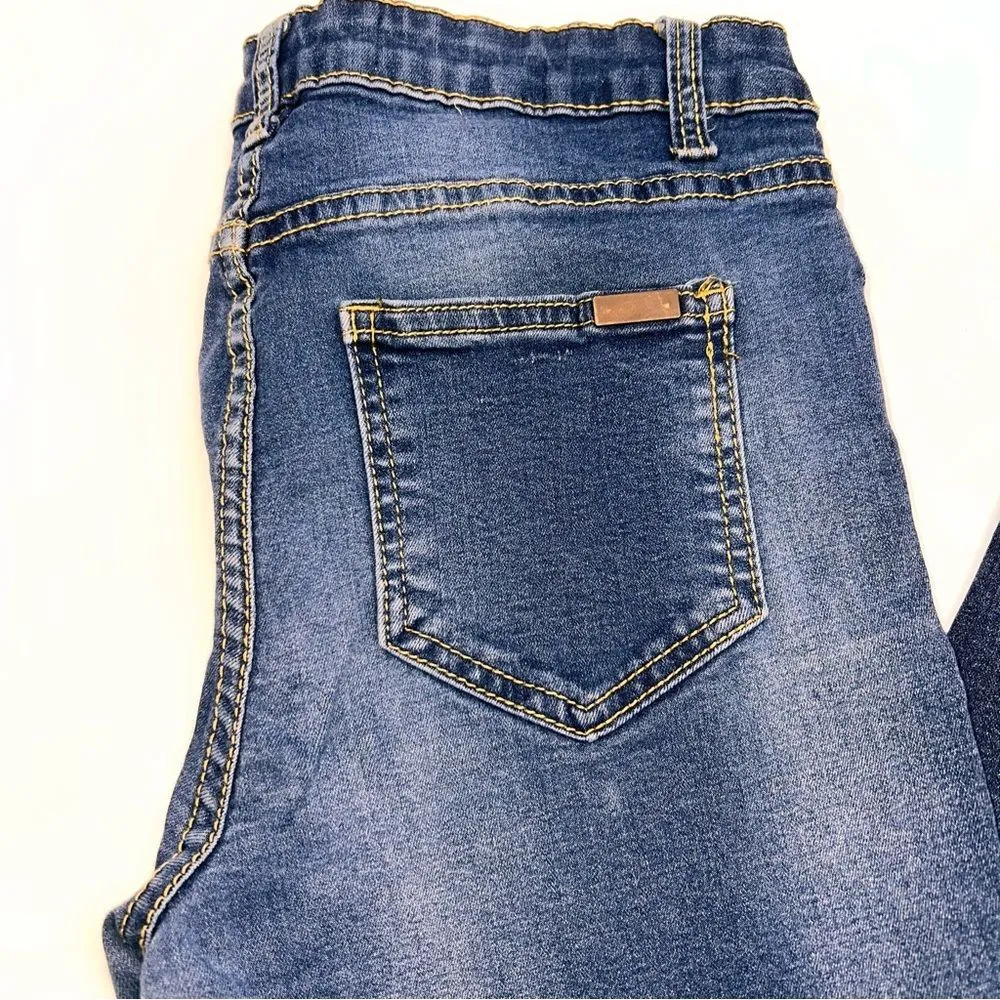 Cotton On Ankle Grazer Skinny Jeans w/zippered Ankles Mid Rise Medium Wash Jeans - Image 7