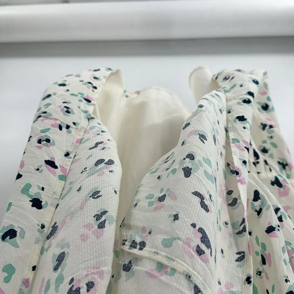 A New Day v-neck tiered midi leopard print vibrant pink teal print Easter spring - Image 7