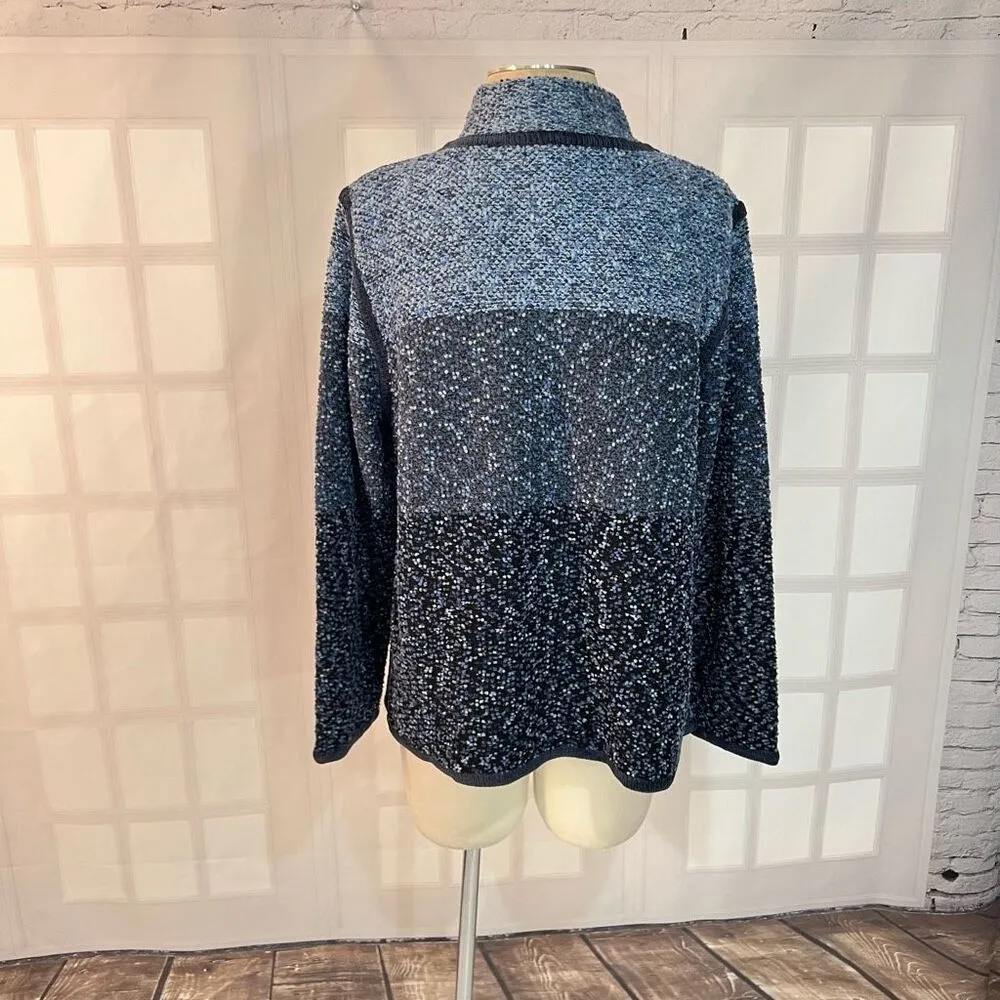 Orvis Blue Button Down Long Sleeve Cardigan Sweater Size Large - Image 6