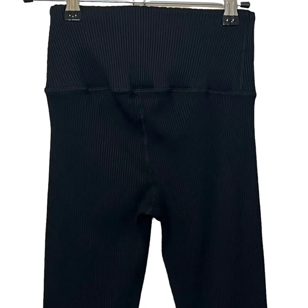 Carbon38 Ribbed 7/8 Legging Cropped Ankle Black Yoga Gym Women’s Size Small S - Image 5