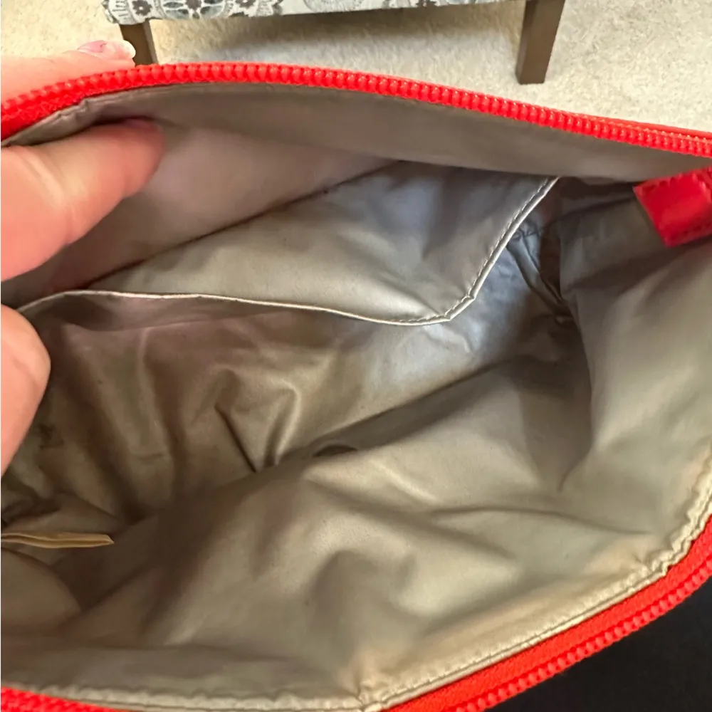 Kate Spade Cosmetic Makeup Bag Orange Pink - Image 5