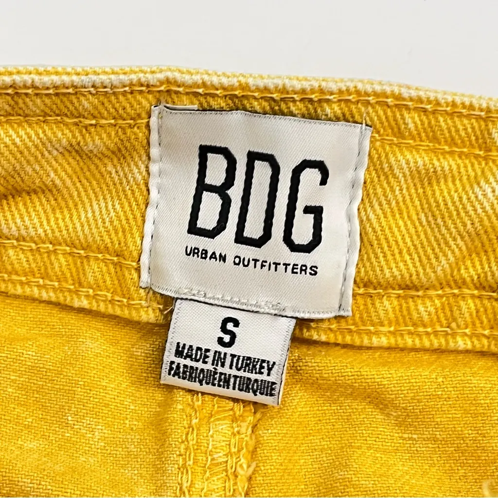 BDG Urban Outfitters Yellow Acid Wash Mini Skirt Size Small - Image 8
