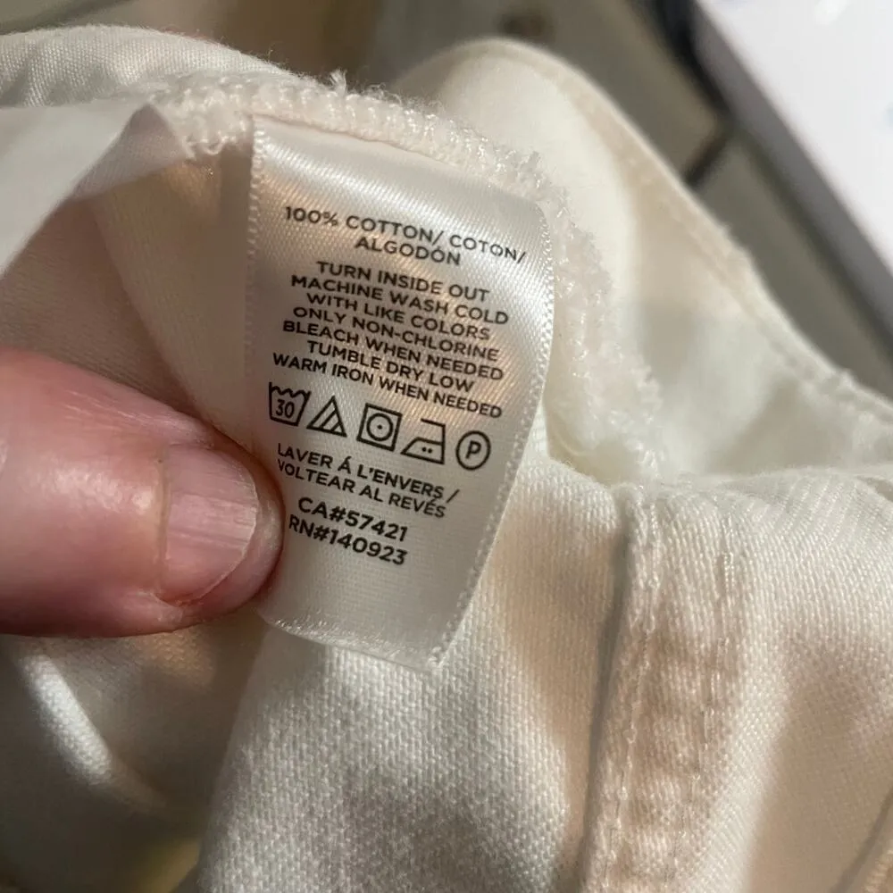 NWT Loft High Rise Slim Pocket Boyfriend Jeans in White Sz 10/30 - Image 11