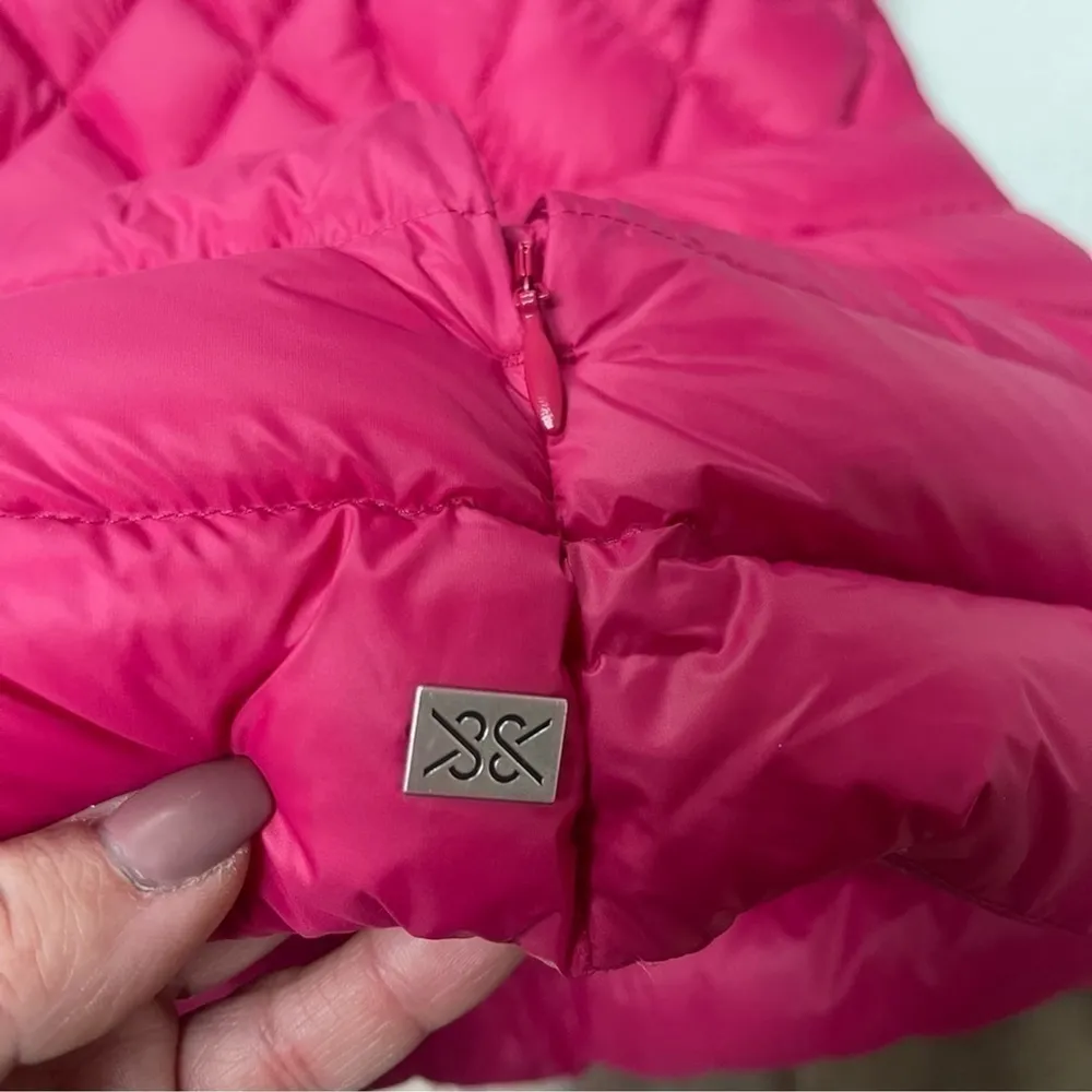 SOIA & Kyo Hila Sustainable Lightweight Packable Quilted Down Vest Pink 3XL - Image 12