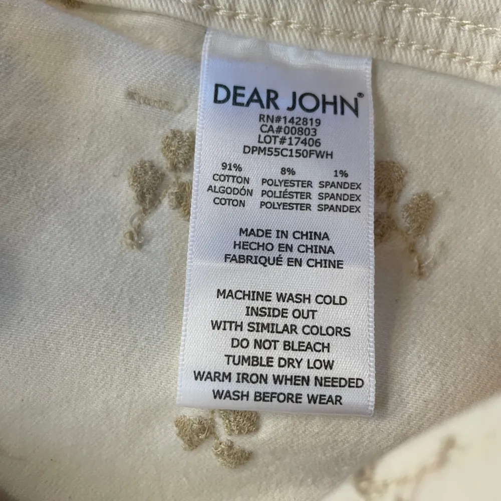 Dear John Wide Leg Audrey Embroidered Ankle Pants Floral Wheat - Sz 27 ๐งก๐ - Image 13