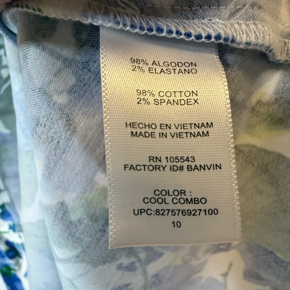 MILLY Capri Floral Sleeveless Dress Cotton Fit And Flare Women’s Size 10 - Image 10