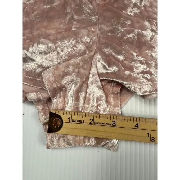 PINK Victoria's Secret Crushed‎ Velvet Sleep Shorts Pajama Loungewear Large - Image 3