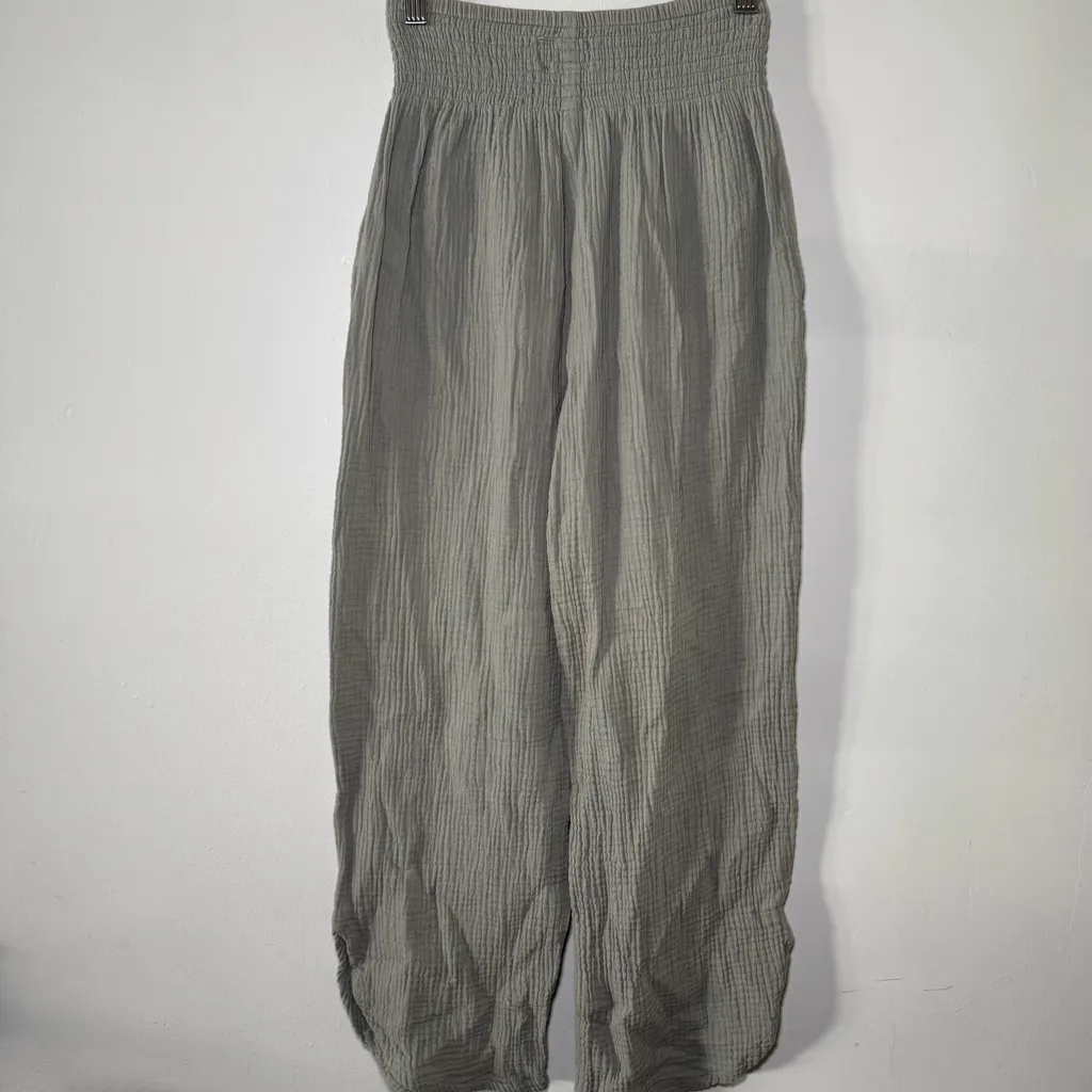 Marine Layer Cali Double Cloth Pants Size S Shadow Green Pull On Gauze - Image 6