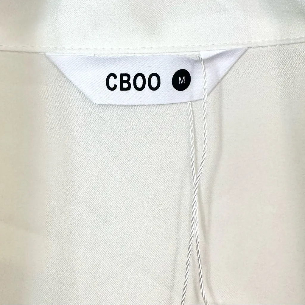 CBOO Elegant Satin White Button - Image 2