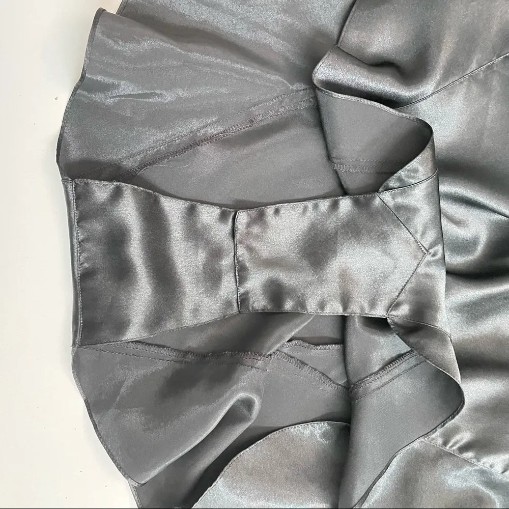 Vintage Victorias Secret Nighty Body Suit Silky Plunge Covered Button Black - Image 11